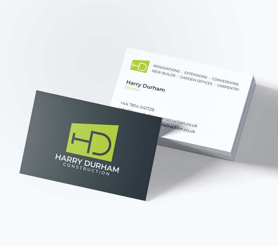 modern construction  company business cards